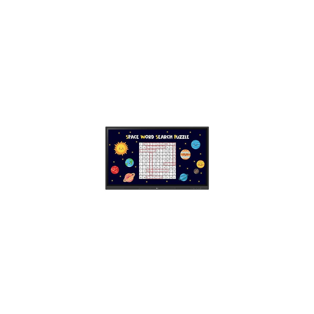 LG CreateBoard 75TR3DK-B - 75\" Diagonal Class TR3DK Series LED-backlit LCD display - education / business - with touchscreen (multi touch) - Android - 4K UHD (2160p) 3840 x 2160 - Direct LED - black