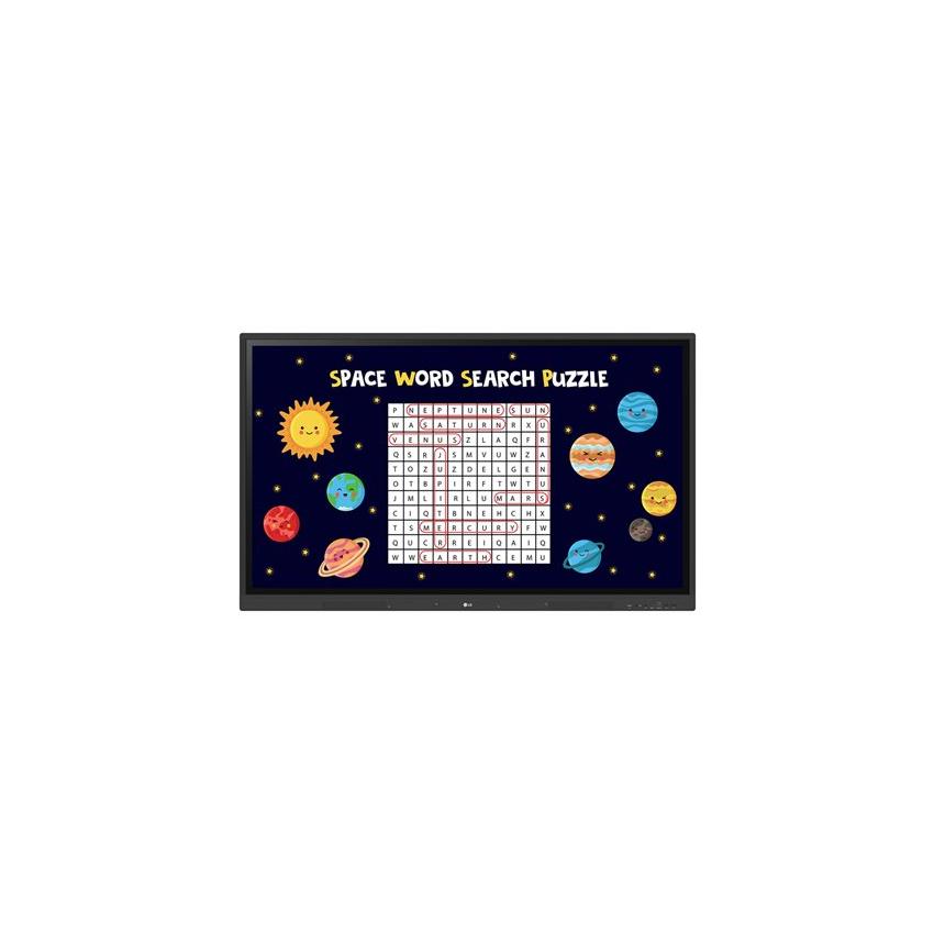LG CreateBoard 75TR3DK-B - 75\" Diagonal Class TR3DK Series LED-backlit LCD display - education / business - with touchscreen (multi touch) - Android - 4K UHD (2160p) 3840 x 2160 - Direct LED - black