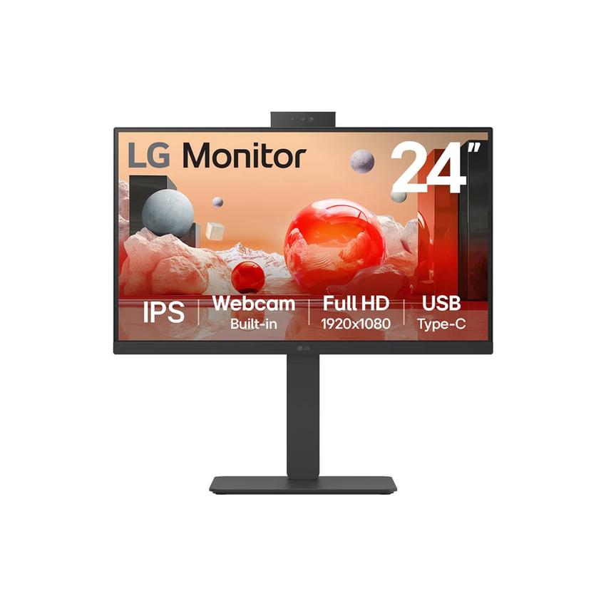 LG 24BA850-B - BA850 Series - LED monitor - 24\" (23.8\" viewable) - 1920 x 1080 Full HD (1080p) @ 100 Hz - IPS - 250 cd/m² - 1300:1 - 5 ms - HDMI, DisplayPort, USB-C - speakers - business