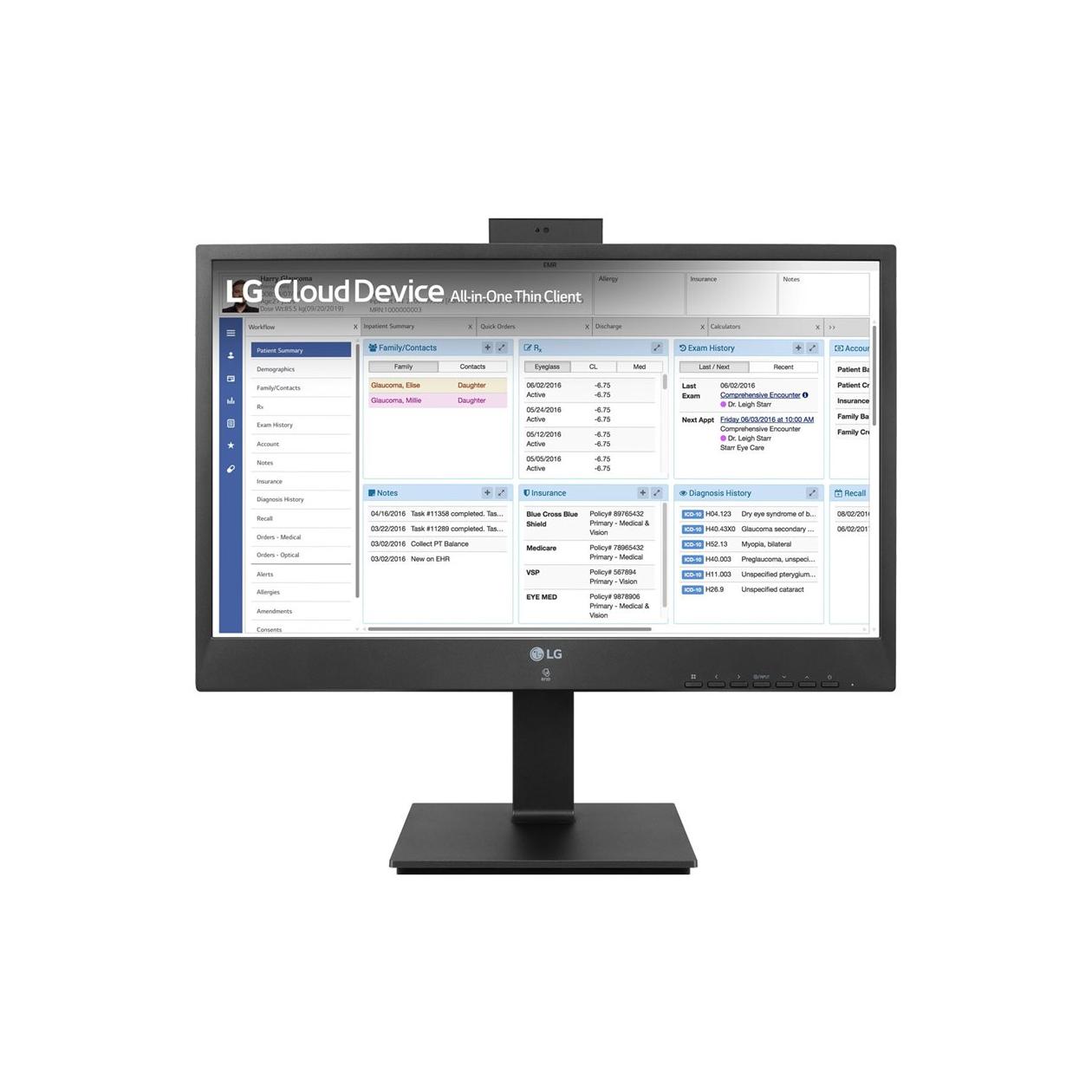 LG 24CR661N-2P - Thin client - all-in-one 1 x Pentium Silver N6005 / up to 3.3 GHz - RAM 8 GB - flash - eMMC 16 GB - UHD Graphics - Gigabit Ethernet, IEEE 802.11ax (Wi-Fi 6) - Win 10 IoT Enterprise - monitor: LED 23.8\" 1920 x 1080 (Full HD)