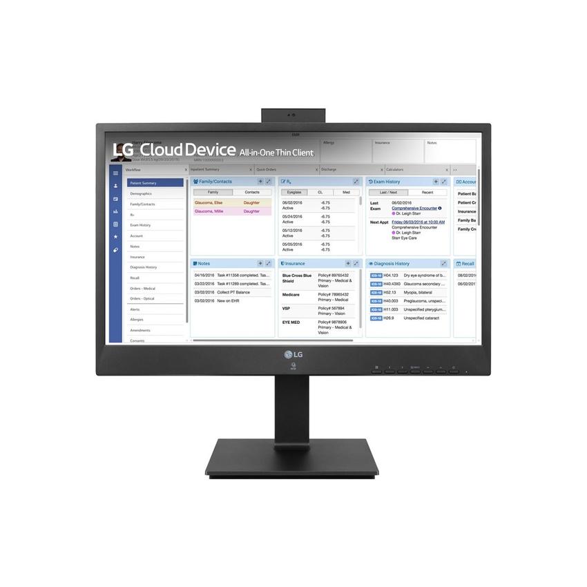 LG 24CR661N-2P - Thin client - all-in-one 1 x Pentium Silver N6005 / up to 3.3 GHz - RAM 8 GB - flash - eMMC 16 GB - UHD Graphics - Gigabit Ethernet, IEEE 802.11ax (Wi-Fi 6) - Win 10 IoT Enterprise - monitor: LED 23.8\" 1920 x 1080 (Full HD)