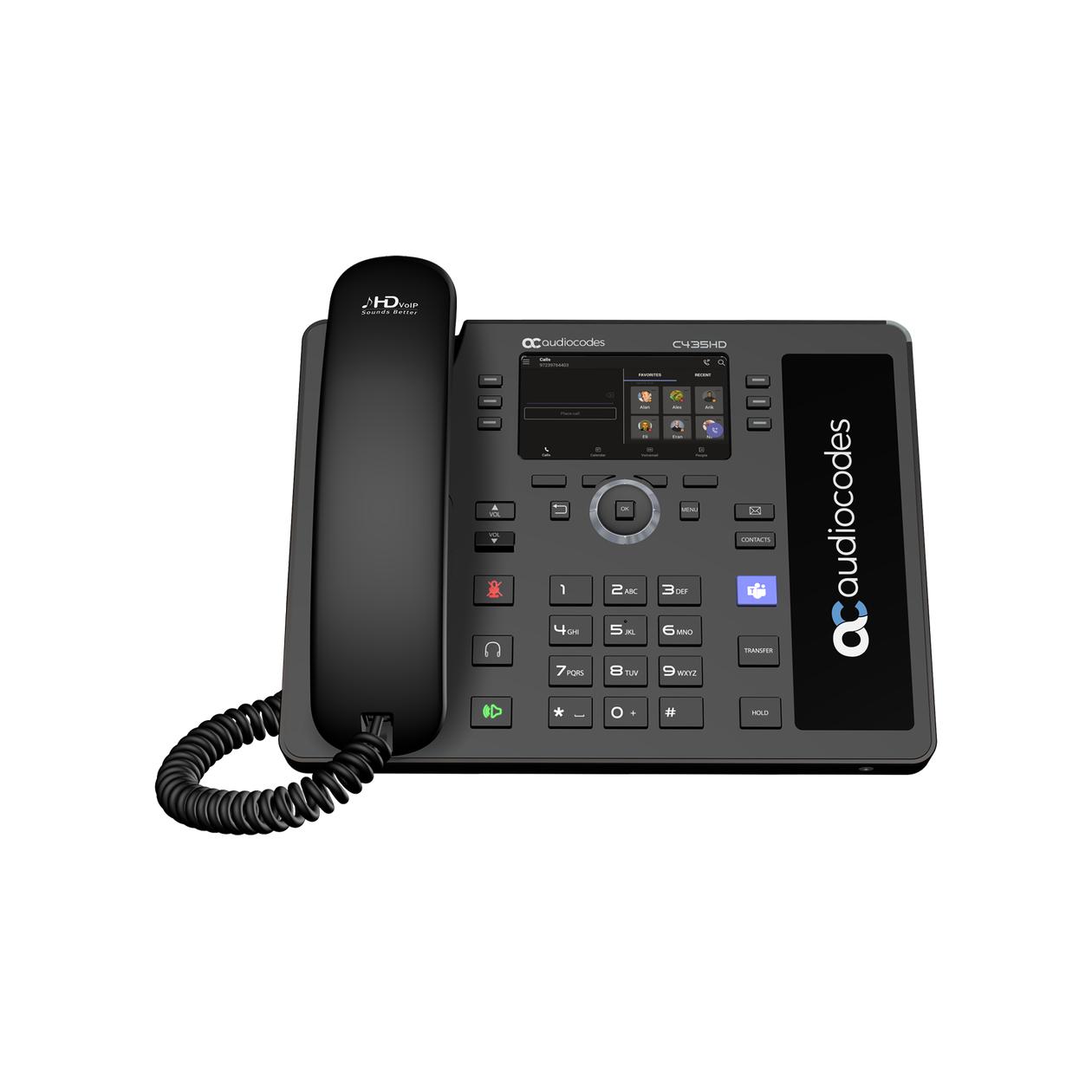 AudioCodes Teams C435H-R IP-Phone PoE GbE Blac