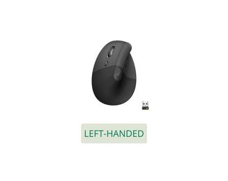 Logitech Lift Mouse - Bluetooth - USB Type A - Left-handed