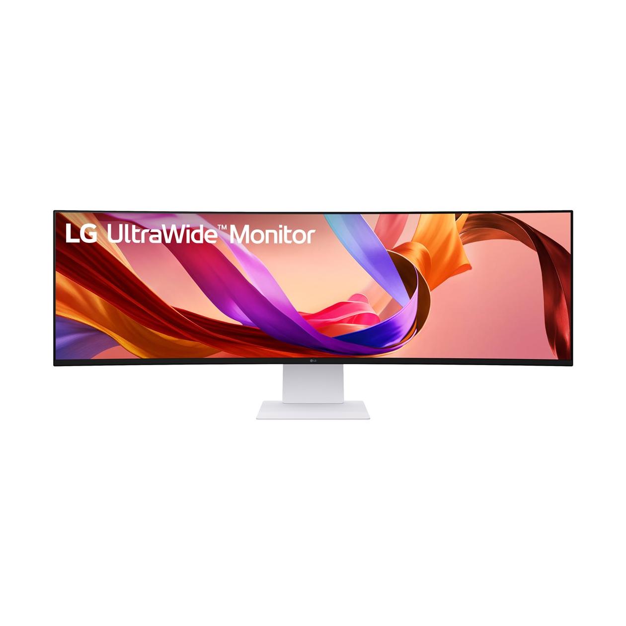 LG UltraWide 49U950A-W - LED monitor - curved - 49\" - 5120 x 1440 Dual Quad HD @ 144 Hz - Nano IPS - 1000:1 - DisplayHDR 400 - 1 ms - 2xHDMI, DisplayPort, USB-C - speakers
