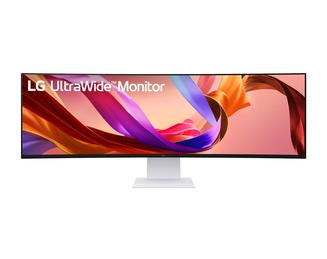 LG UltraWide 49U950A-W - LED monitor - curved - 49\" - 5120 x 1440 Dual Quad HD @ 144 Hz - Nano IPS - 1000:1 - DisplayHDR 400 - 1 ms - 2xHDMI, DisplayPort, USB-C - speakers